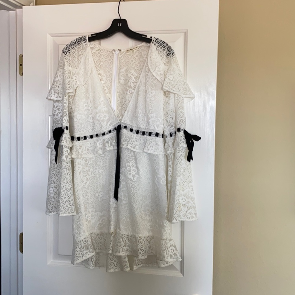 White and black For Love and lemons dress-